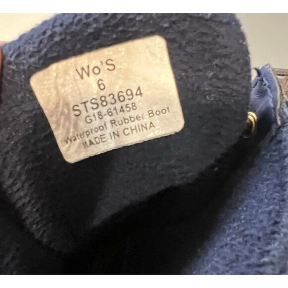 EUC Sperry Boots in Navy Blue and Brown - Picture 4 of 7